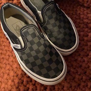KIDS CHECKERBOARD SLIP-ON Grey/Black Toddler BOYS